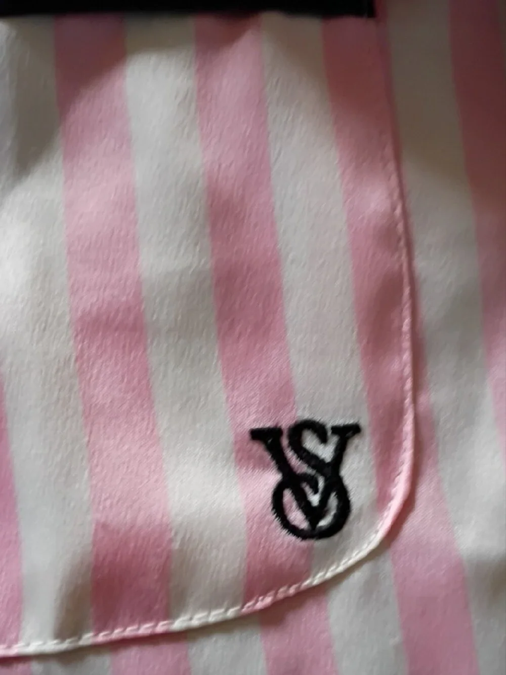 Women's Victoria Secret Pink Stripe Short Pajama Set - Classic Piped Sleepwear